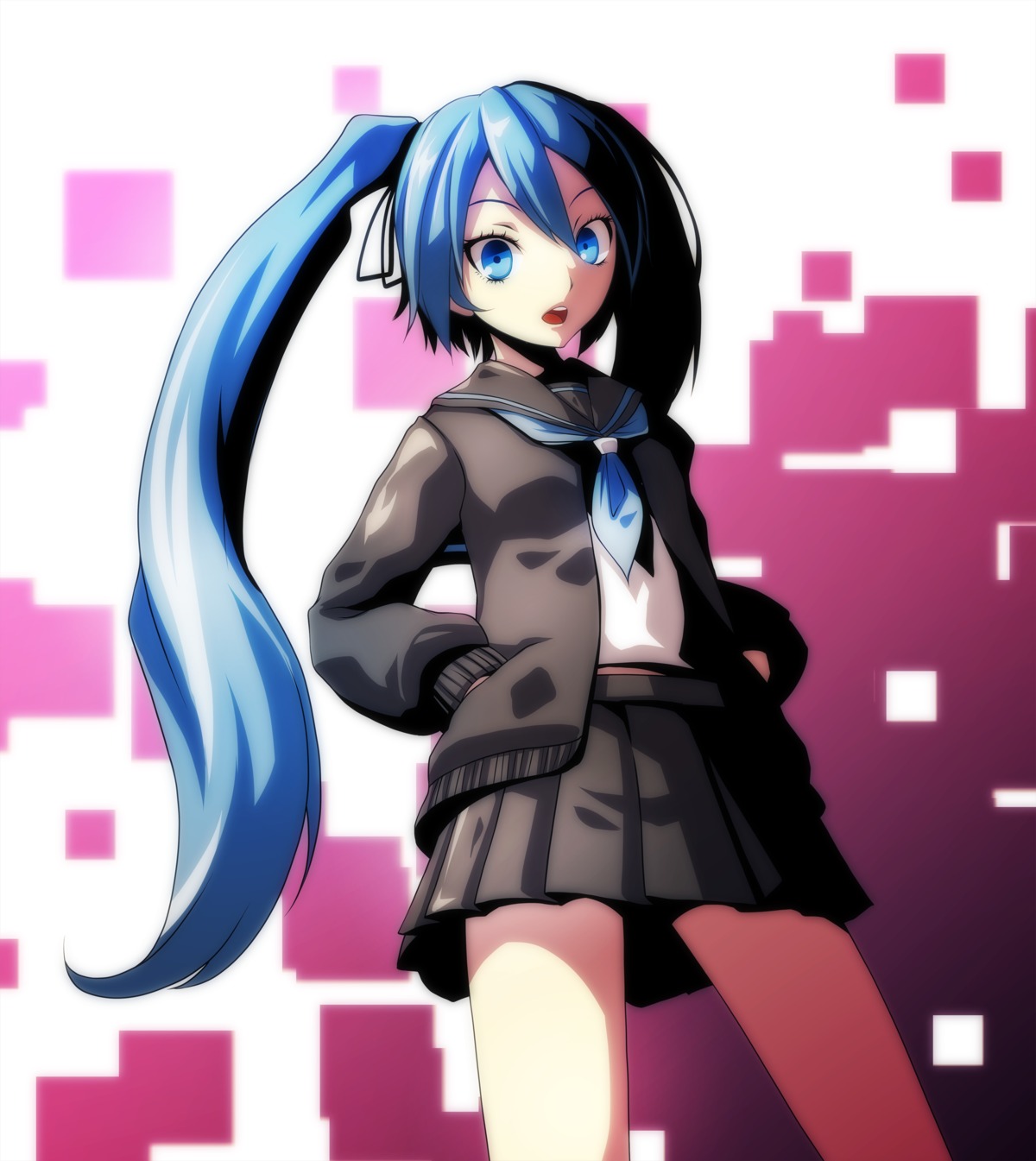 Tsukishiro Saika Rolling Girl Vocaloid Vocaloid Hatsune Miku Seifuku Sweater 423326 Yandere 